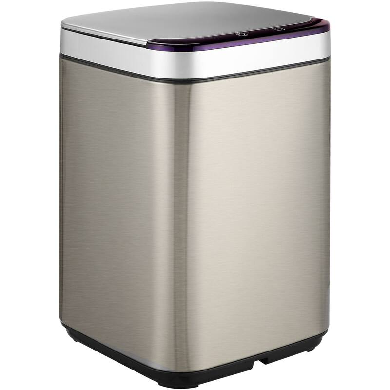Hanover 10-Liter / 2.6-Gallon Trash Can with Sensor Lid and Carbon Odor Control in Stainless Steel