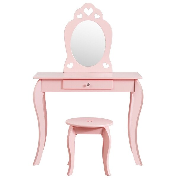 kids wooden vanity table