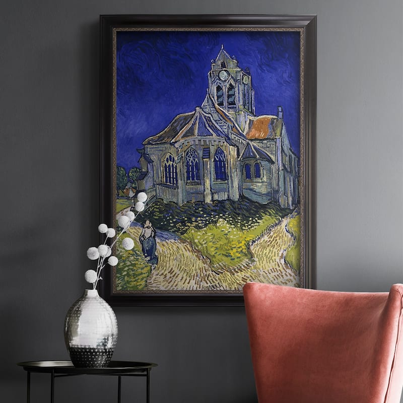 the church at auvers  Premium Framed Canvas- Ready to Hang