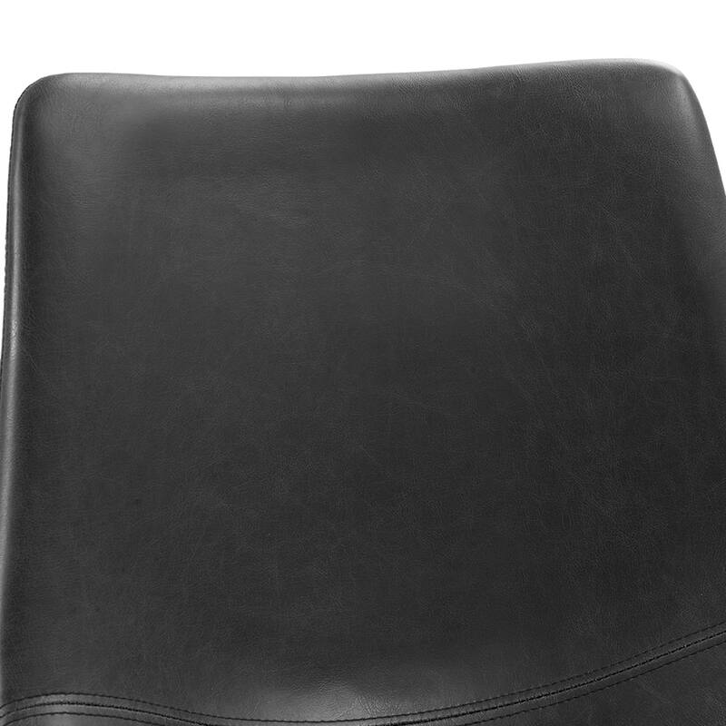 Industrial Faux Leather Counter Stools