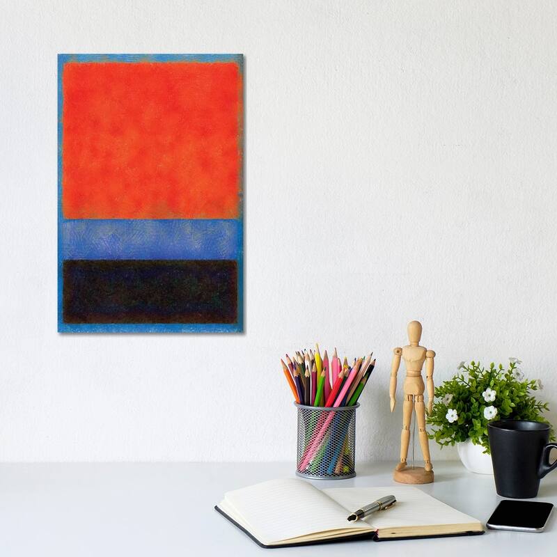iCanvas "Rothko Style Red Black And Blue" by Tom Quartermaine Canvas Print - 12x8x0.75