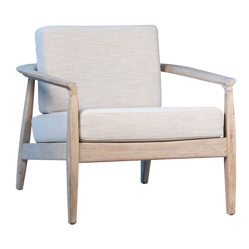 Phoebe Cotton Blend Upholstered Occasional Chair, Light Grey