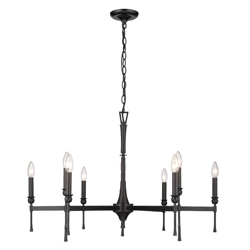 Landon 9-Light Chandelier - Matte Black