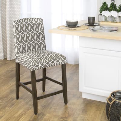 HomePop 24-inch Counter Height Curved Top Bar Stool - 24 inches