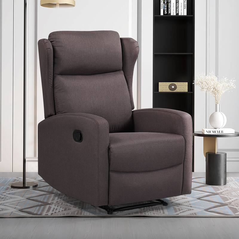 Manual Recliner Chair with Lumbar Support, Easy Installation, Ideal for
