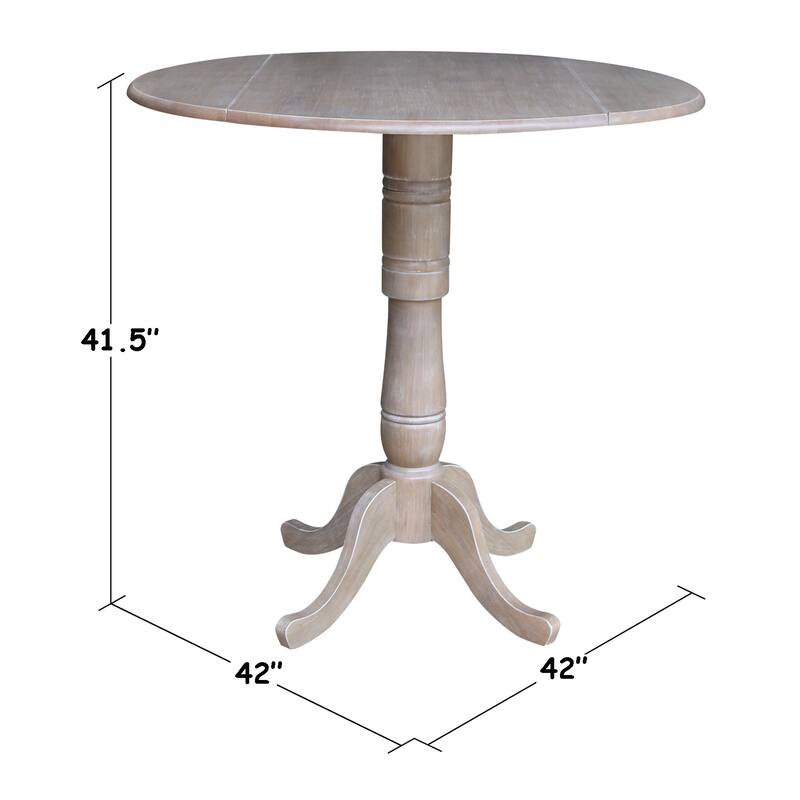 42 in. Round Dual Drop Leaf Dining Table
