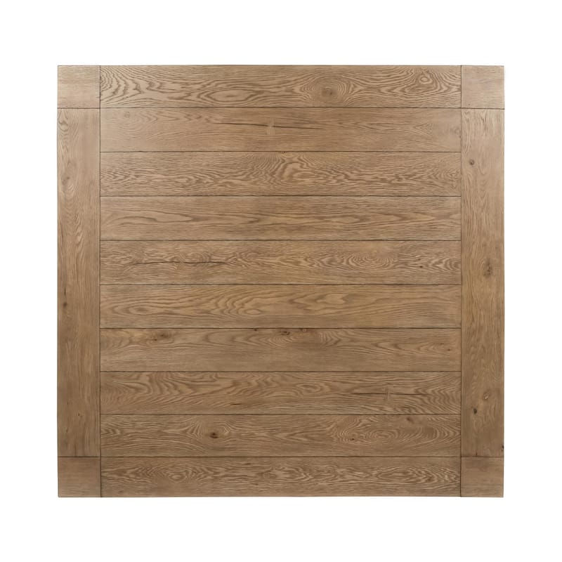 Classic Home Gilcrest Square Aged Oak Wood Dining Table