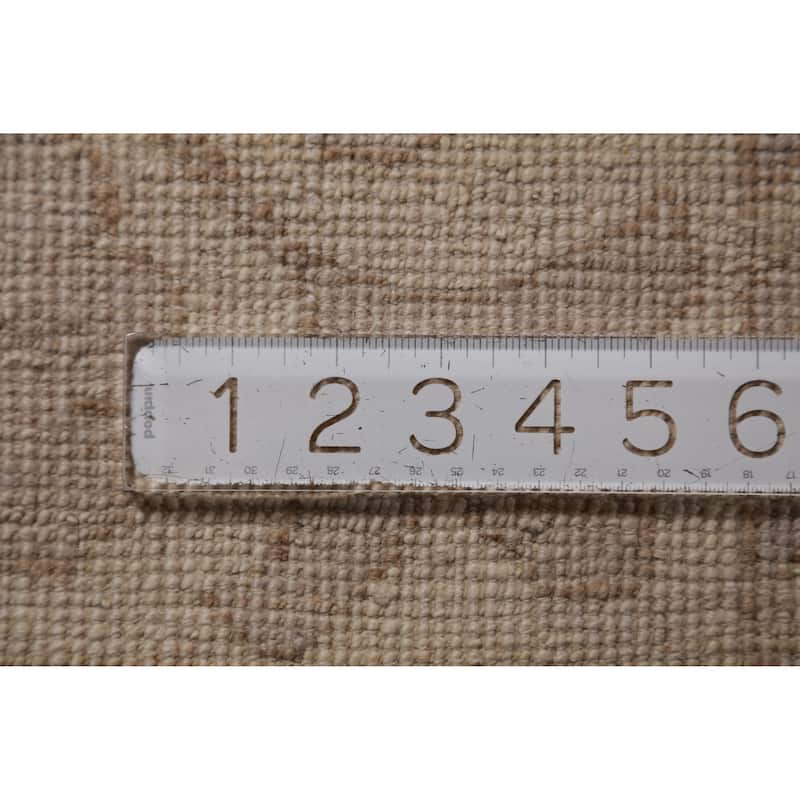 Hand Knotted Oriental 100% Wool Carpet Transitional All-Over Brown Oushak Area Rug - 19' 0'' X 13' 0''