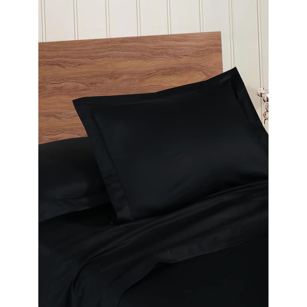 Of Joy Black 100% Cotton sheet set with Pillowcases -Top Grade & Natural