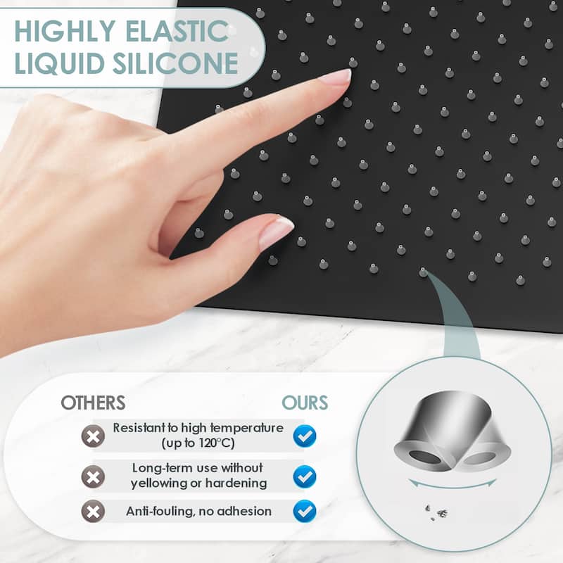 Rainfall Shower System with High Pressure 10 inch Shower Head Hand Held Shower Head Bathroom Mixer Shower Complete Combo Set