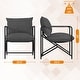 preview thumbnail 9 of 13, Metal Sling Accent Chair Set of 2 - 7'9" x 10'10"