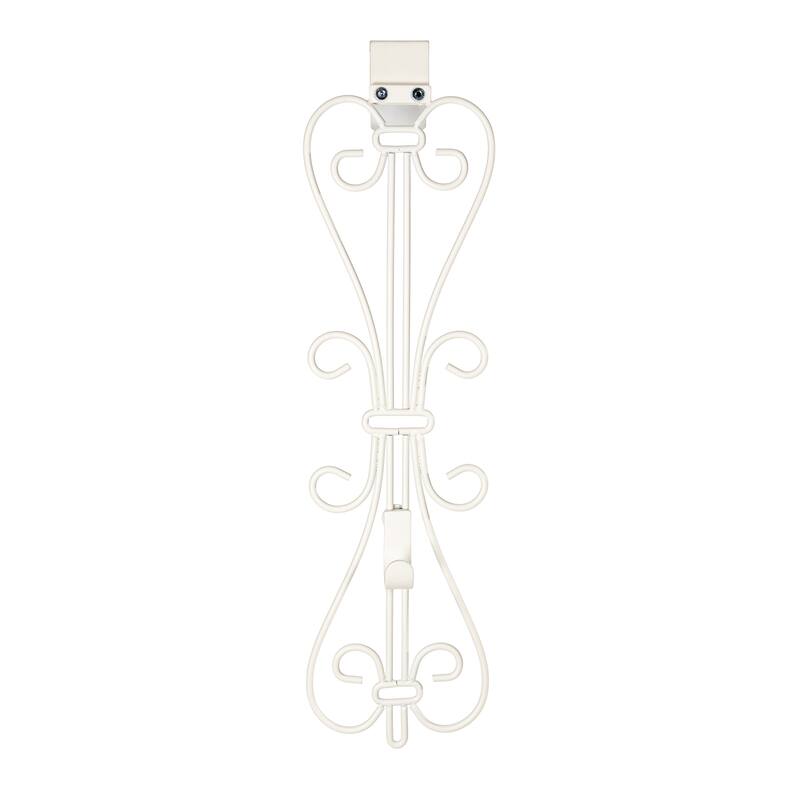 Adjustable Wreath Hanger for Door - Elegant (White) - White
