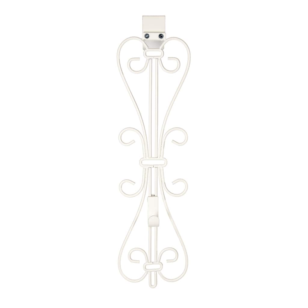 Adjustable Wreath Hanger for Door - Elegant (White) - White