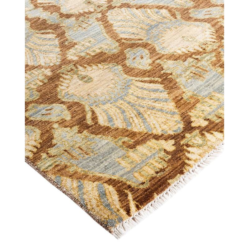 Ikat One-of-a-Kind Hand-Knotted Area Rug, Beige - 8' 0" x 10' 0"