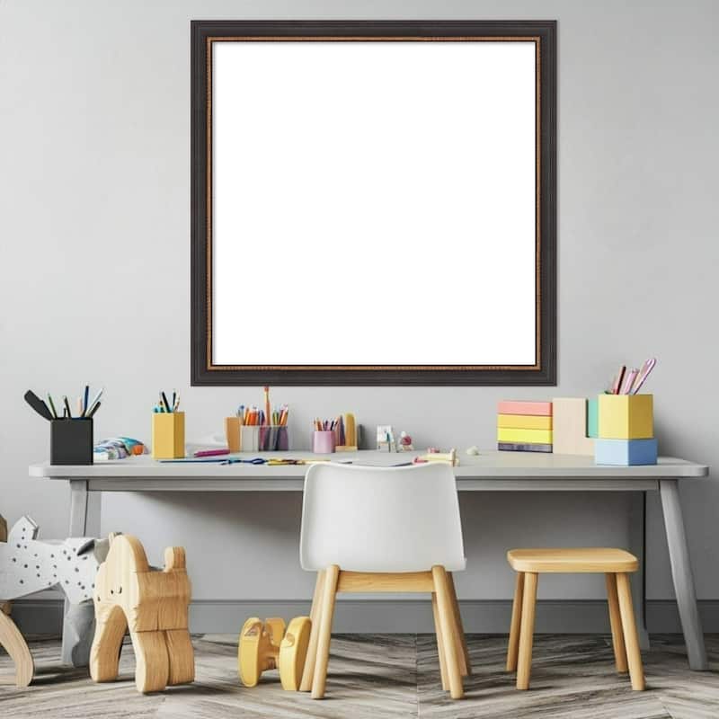 Amanti Art Ashton Black Framed Dry Erase Magnetic Board