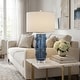 preview thumbnail 14 of 19, Glass Bubble Table Lamp with Crystal Accents and Cylinder Base