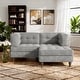 preview thumbnail 70 of 146, Madison Oversized Upholstered Corduroy Modular Sectional Sofa Light Grey-3 Piece Type2