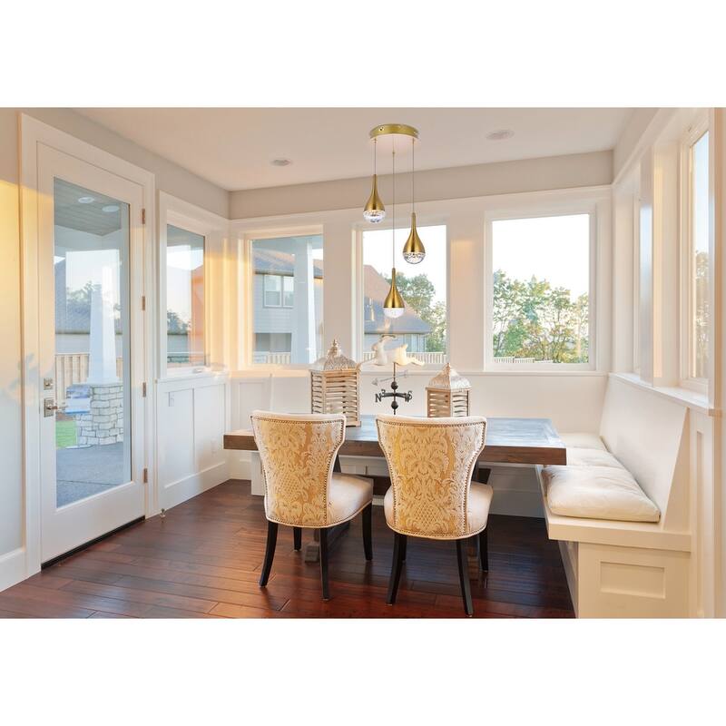 Indigo Home 10 inch LED pendant in satin gold