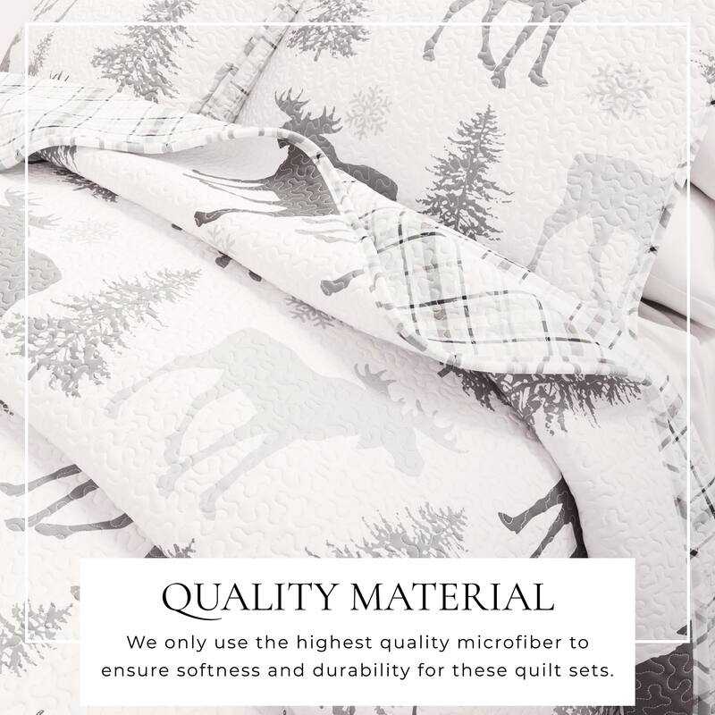 Carbon Loft Rosal Wilderness Moose 3-piece Quilt Set