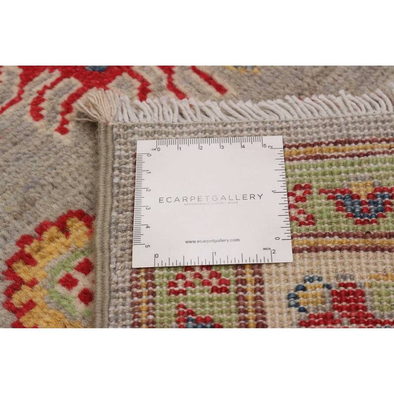 ECARPETGALLERY Hand-knotted Uzbek Ghazni Grey Wool Rug - 2'10 x 9'9