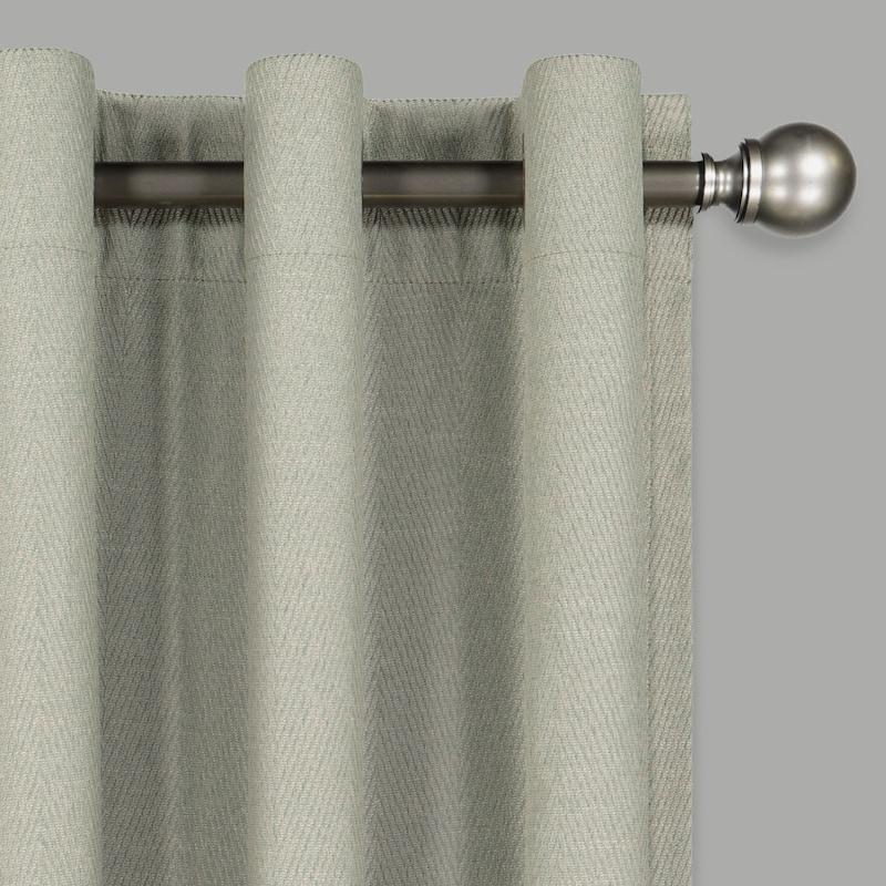 Eclipse Aura Chevron Draft Stopper Energy Saving 100% Blackout Grommet Top Curtain Panel