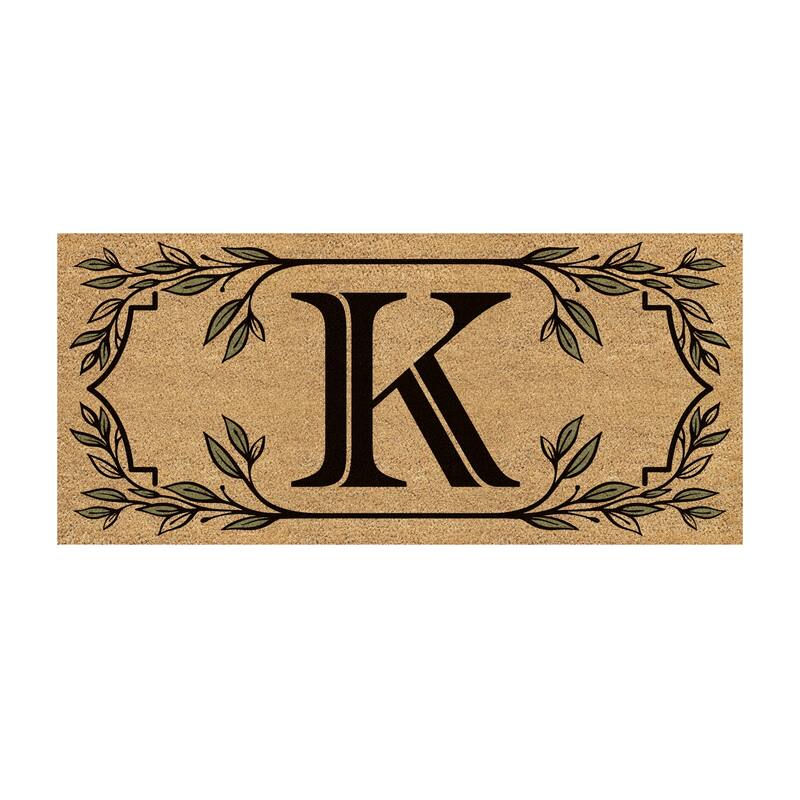 Monogram Flocked Sassafras Coir Switch Mat - K