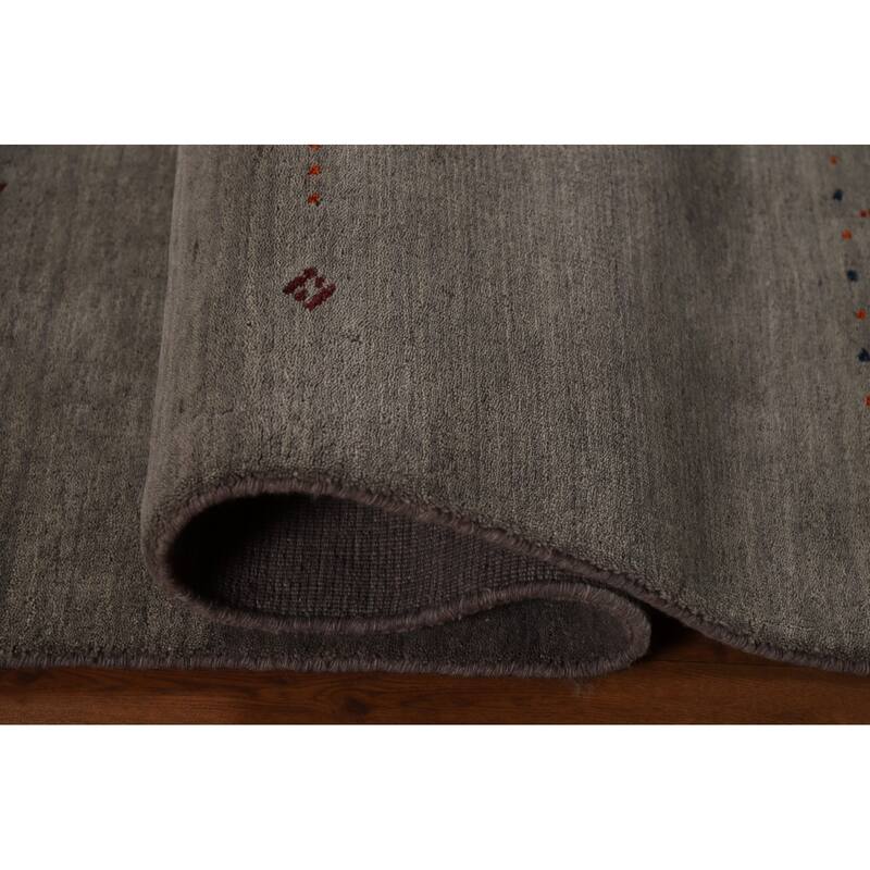 Gabbeh Tribal Area Rug Handmade Wool Carpet - 5'8" x 7'11"