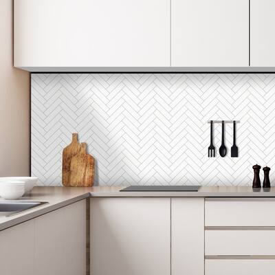 12" x 10.5" Stone Composite Peel & Stick Mosaic Tile
