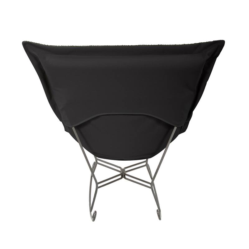 Allan Andrews Scroll Puff Rocker with Titanium Frame, Barbet Collection