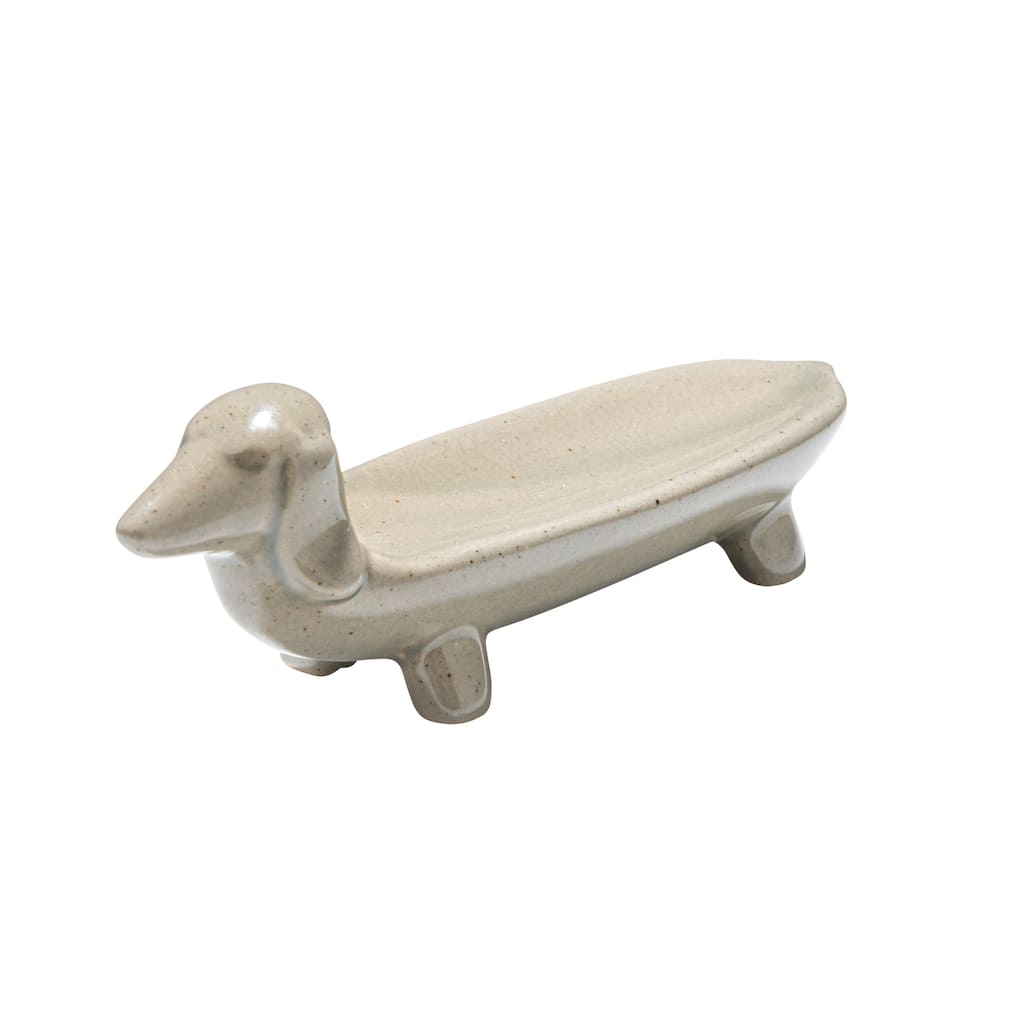 Ceramic Dog Dish - 5.5"L x 1.6"W x 1.9"H