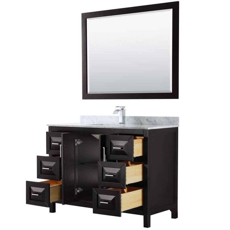 Wyndham Collection Daria 48" Free Standing Single Vanity Set with MDF