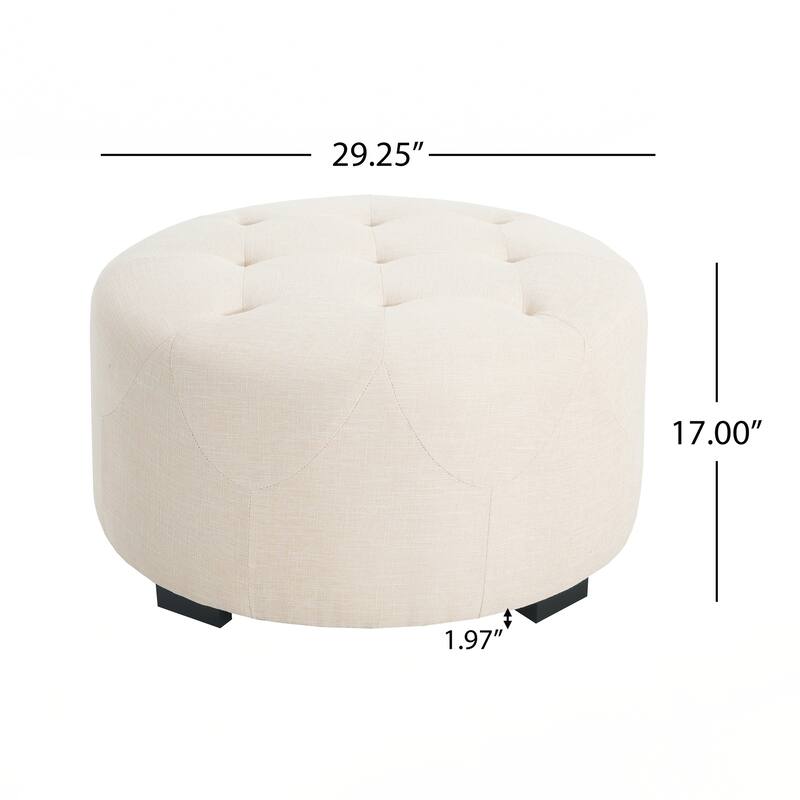 Upholstered Round Ottoman