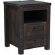 preview thumbnail 9 of 26, Farmhouse Nightstand with Charging Station, End Table, Side Table