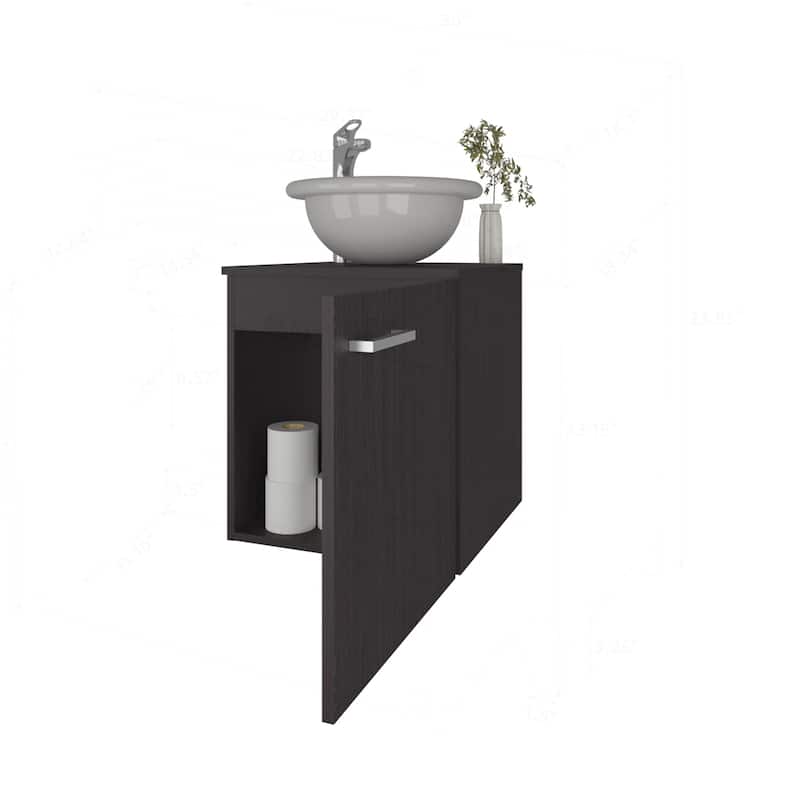 Stylish Bathroom Vanity with Integrated Sink and Practical Storage