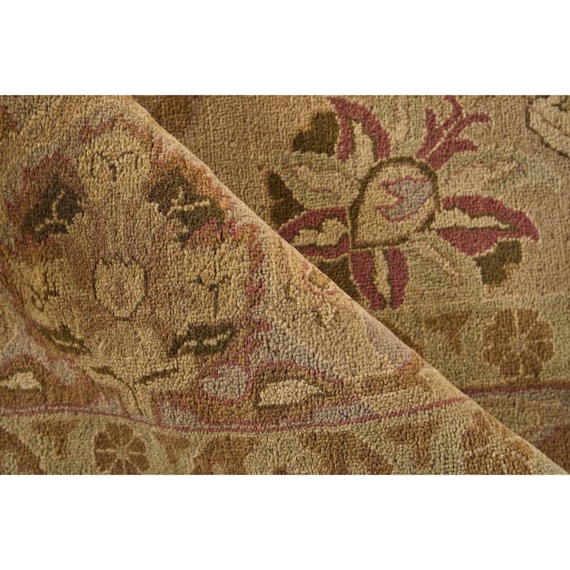 EXQUISITE RUGS ONE-OF-A-KIND Rare and Unusual Agra Hand Knotted Beige Rug - 12'8"x16'6"