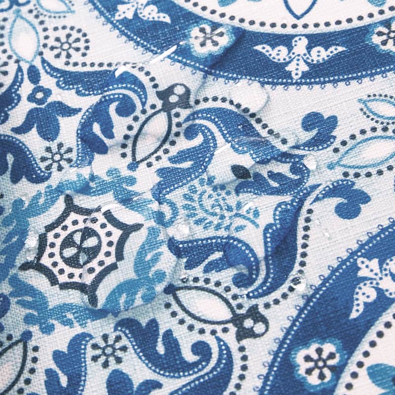 Vietri Medallion Bue Block Print Stain & Water Resistant Indoor/Outdoor Napkins, Set of 4