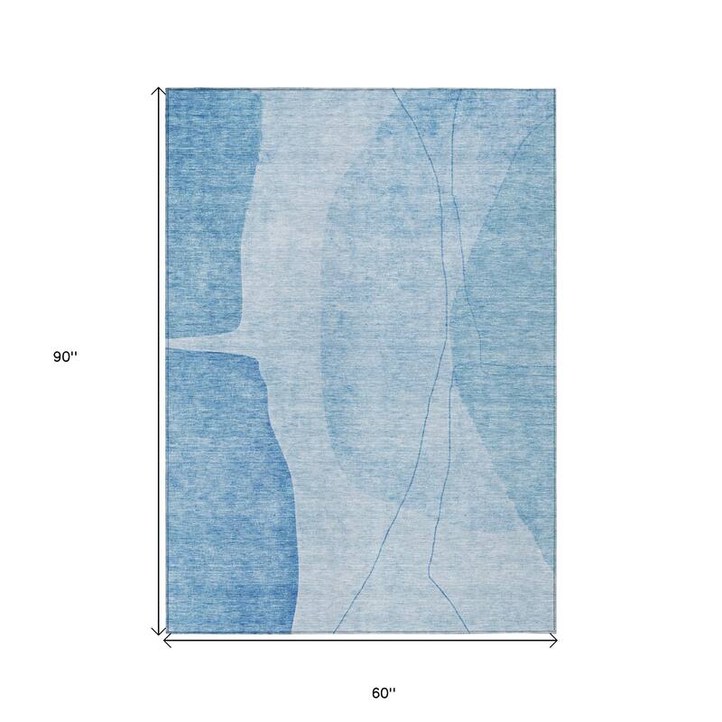HomeRoots Abstract Transitional Rectangle Outdoor Rug