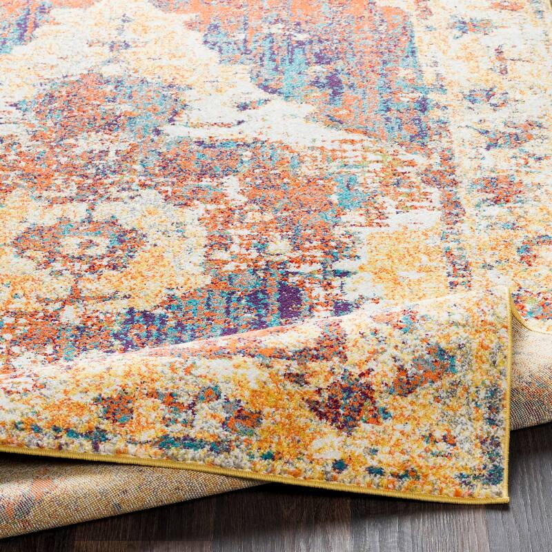 Livabliss Amalia Distressed Medallion Area Rug