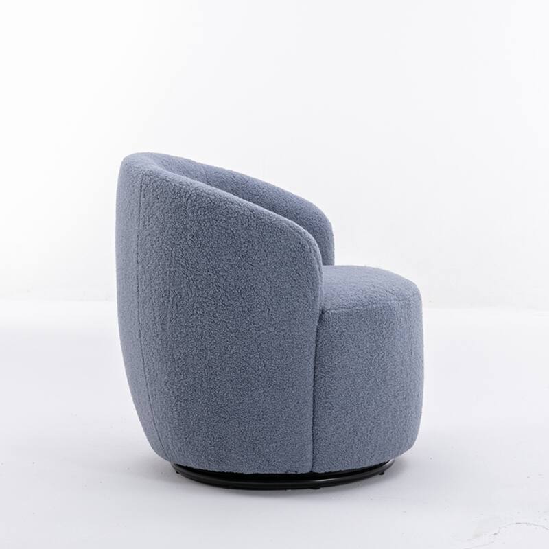 Teddy Fabric Swivel Accent Armchair Barrel Chair