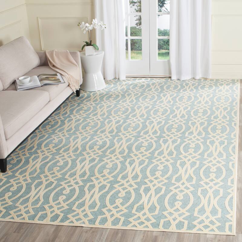 Martha Stewart by SAFAVIEH Villa Screen Viscose Rug - 8' x 11'2" - Rainwater