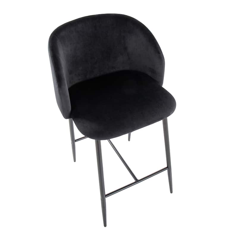 Silver Orchid Harding Velvet Counter Stool (Set of 2)