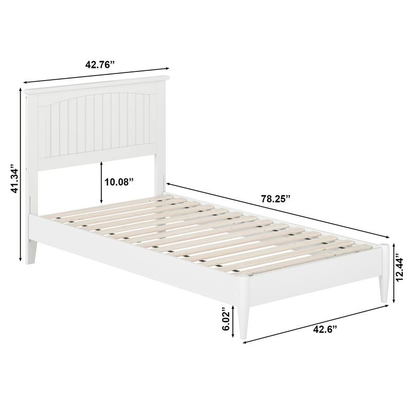 Naples Solid Wood Low Profile Platform Bed