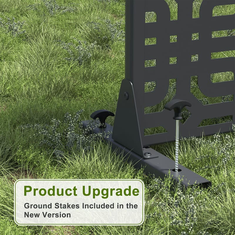 Outdoor Privacy Screen Metal Privacy Screen Panel Free Standing - 72*47