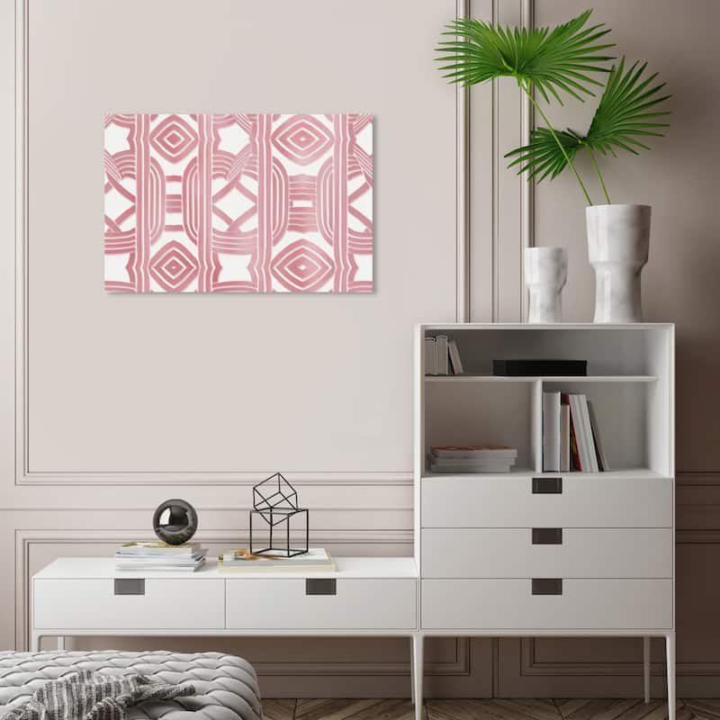 Wynwood Studio Canvas Abstract Knotted I Red and Light Red Traditional Wall Art Canvas Print - 16 x 24