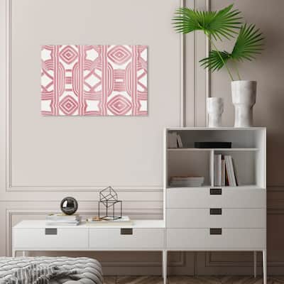 Wynwood Studio Canvas Abstract Knotted I Red and Light Red Traditional Wall Art Canvas Print