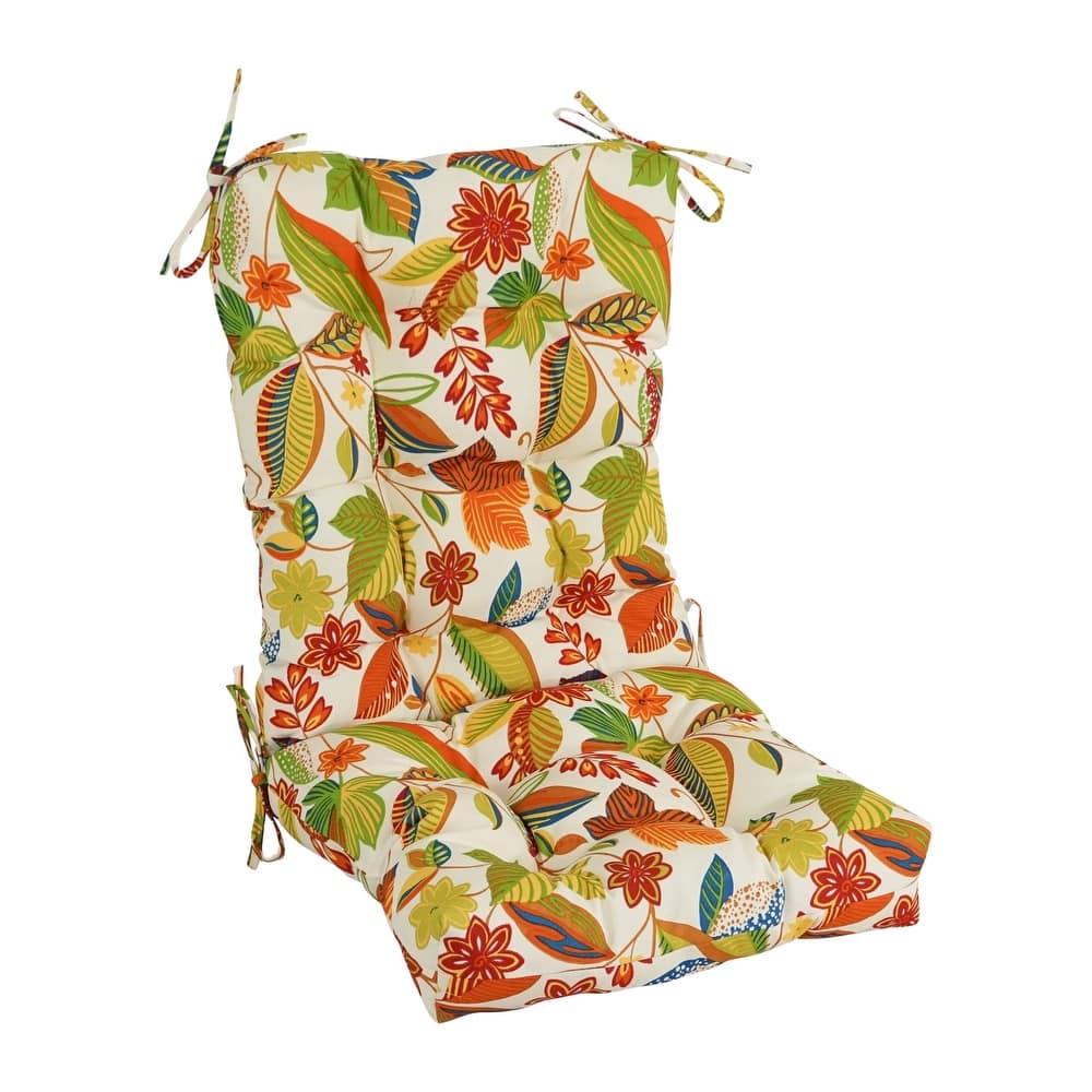 Multi-section Tufted Outdoor Seat/Back Chair Cushion (Multiple Sizes)