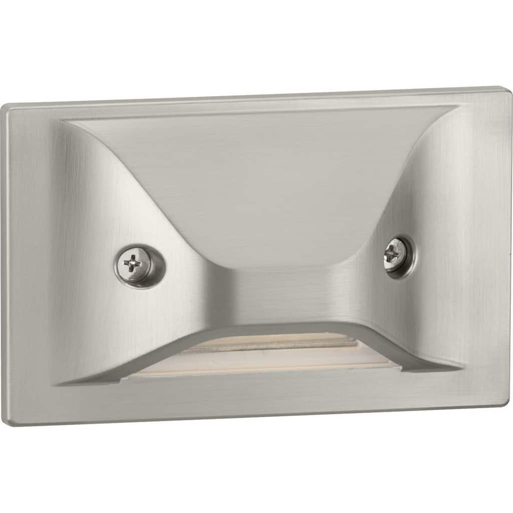 4.5-Watt 3000K Brushed Nickel Integrated LED Wall or Step Light - Small