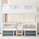 preview thumbnail 22 of 38, Merax House Bed with Roof and 4 drawers