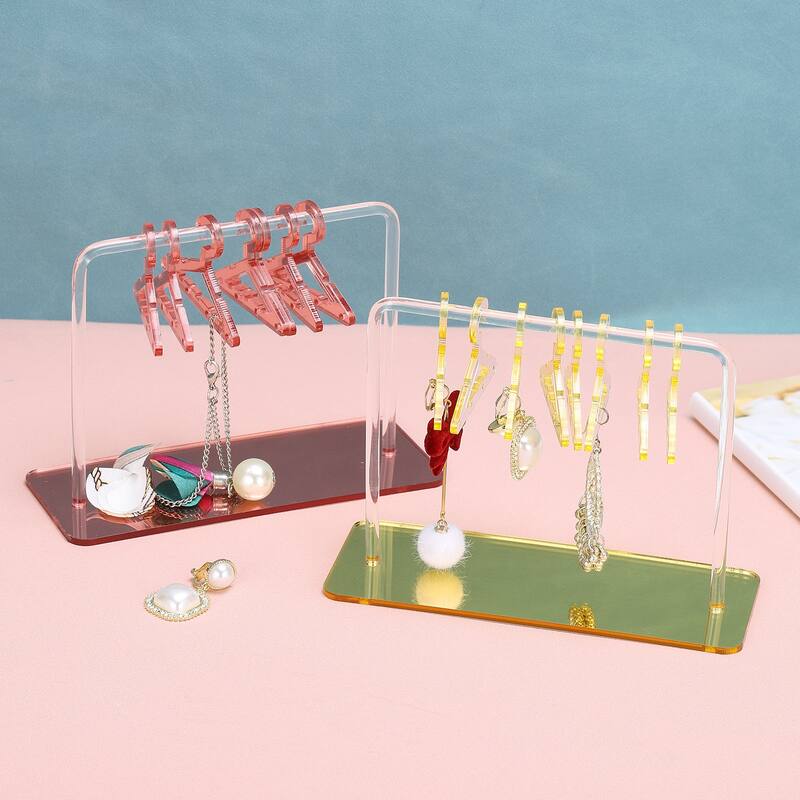 30pcs Clothes Hanger Earring Holder,Mini Acrylic Coat Hangers
