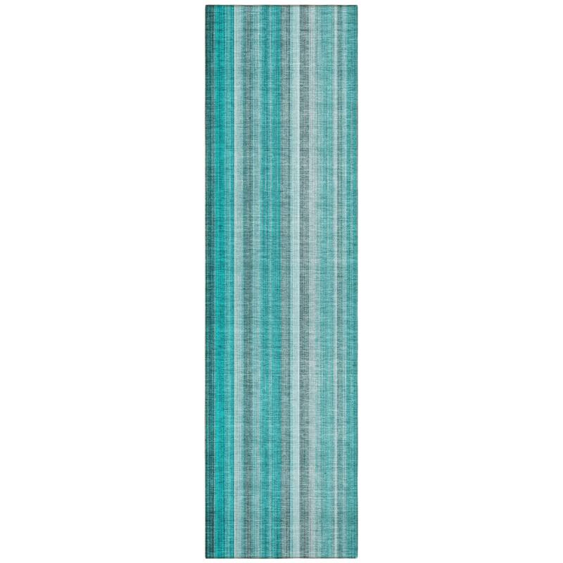Alrifi Stripe Weather Resistant Blended Style Outdoor Rug